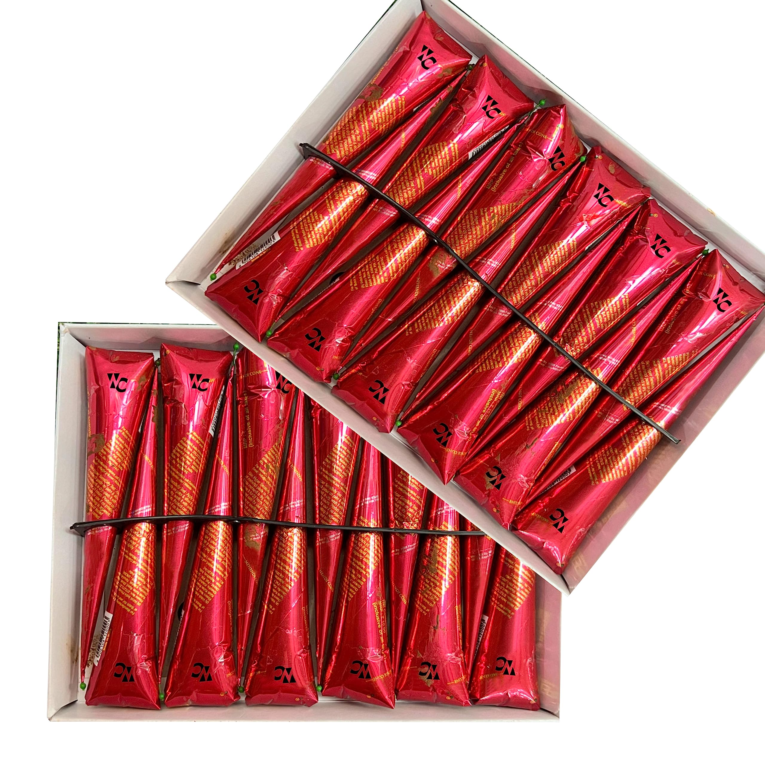 ALL Natural Body Art Ready to Use Organic Temporary Tattoo C.O.N.E.S - with FREE All Natural Hair Colour 25g-24 Pack