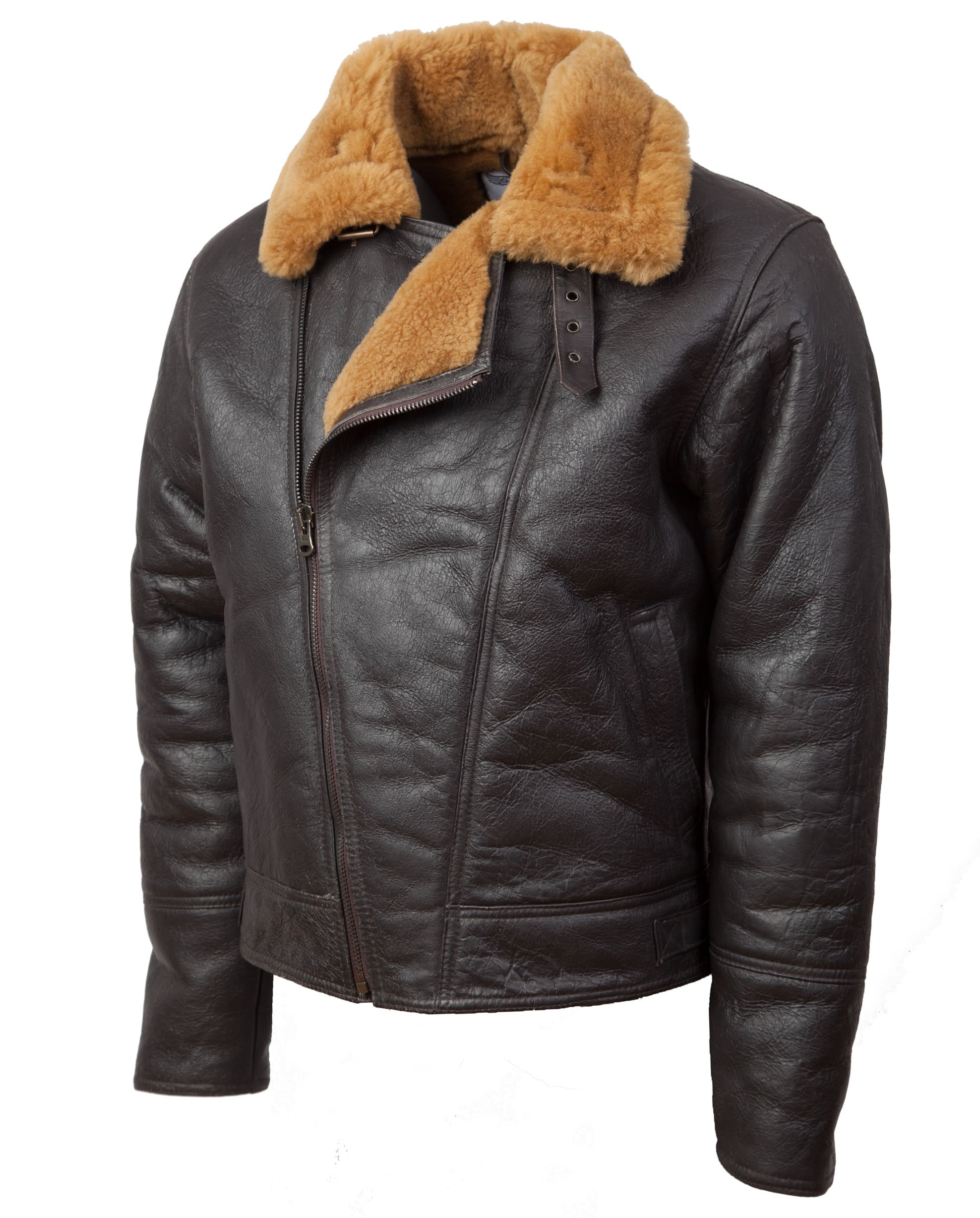 Giacca Bomber B3 Pilota In Vera Pelle Di Pecora Shearling S - Foto 13