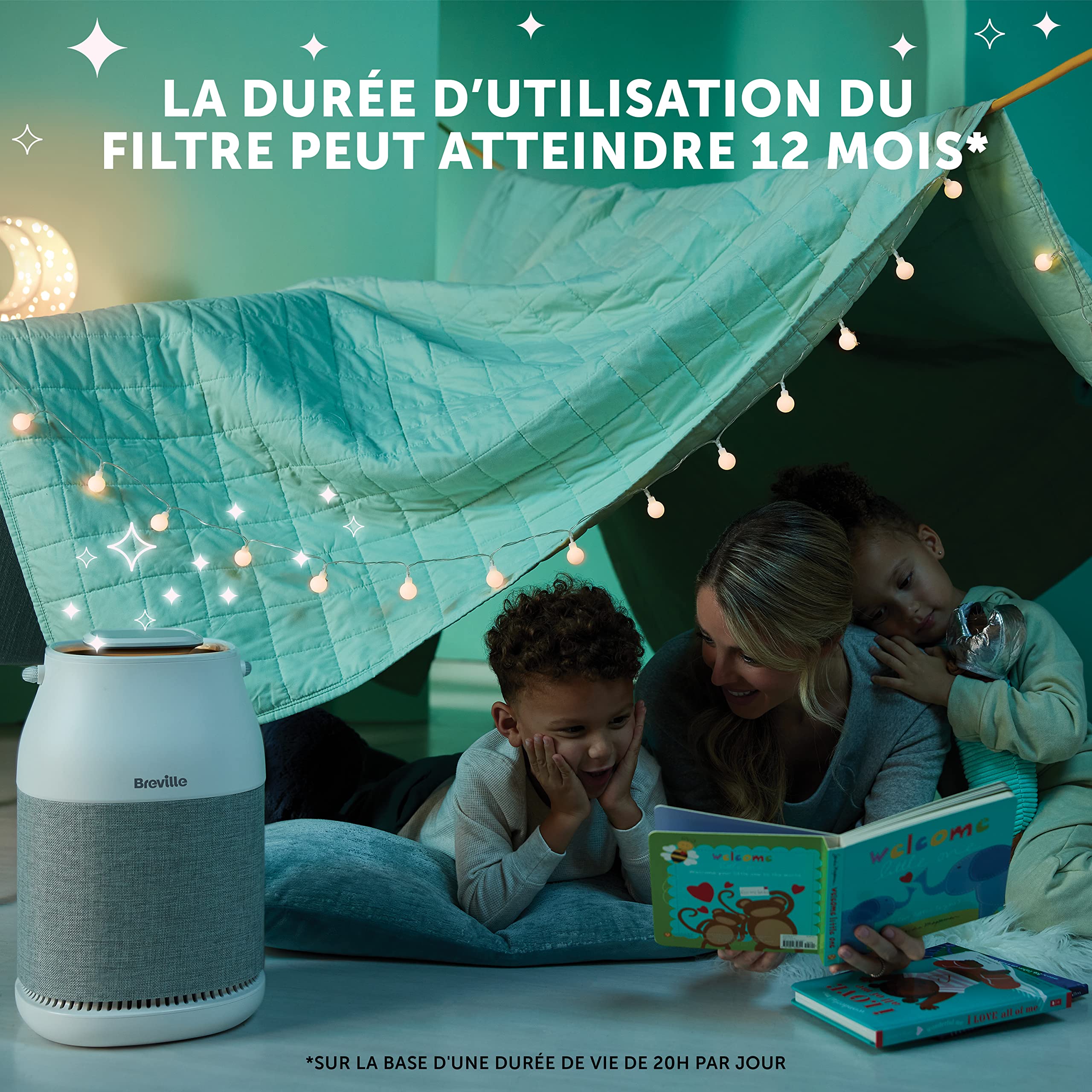 BREVILLE 360° Filtre 3-en-1 True HEPA H13 Pour Purificateur D’Air , Élimine jusqu’à 99.97 % Des Poussières, Fumées, Pollens, Etc