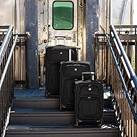 Vista 7 de SwissGear - Equipaje suave expandible Sion con ruedas, Negro