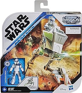 Hasbro Star Wars- Star Wars-Capitano Rex Clone Combat (Action Figure e Veicolo da 6 cm, Expedition Class, Serie Mission Fleet), E9681