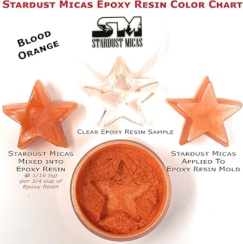 Pigment Powder Cosmetic Grade Colorant for Makeup, Soap Making, Epoxy Resin, DIY Crafting Projects, Bright True Colors Stable Mica Batch Consistency (10 Gram Jar, Blood Orange)