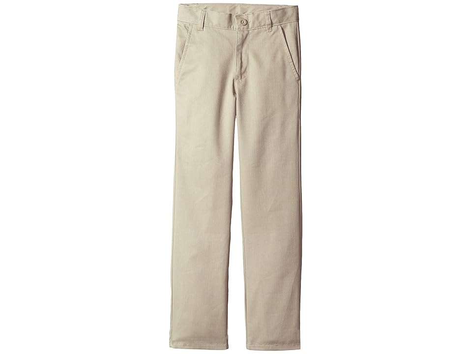 

Nautica Kids Slim Flat Front Twill Double Knee Pants (Big Kids) (Khaki) Boy's Casual Pants
