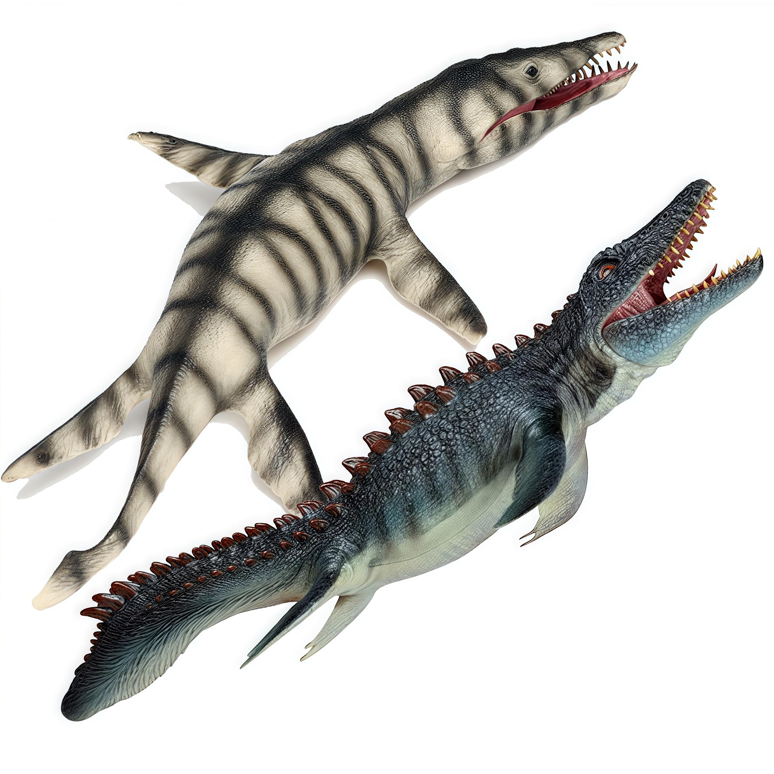 Gemini&Genius Mosasaurus and Kronosaurus Toys for Kids- Moveable