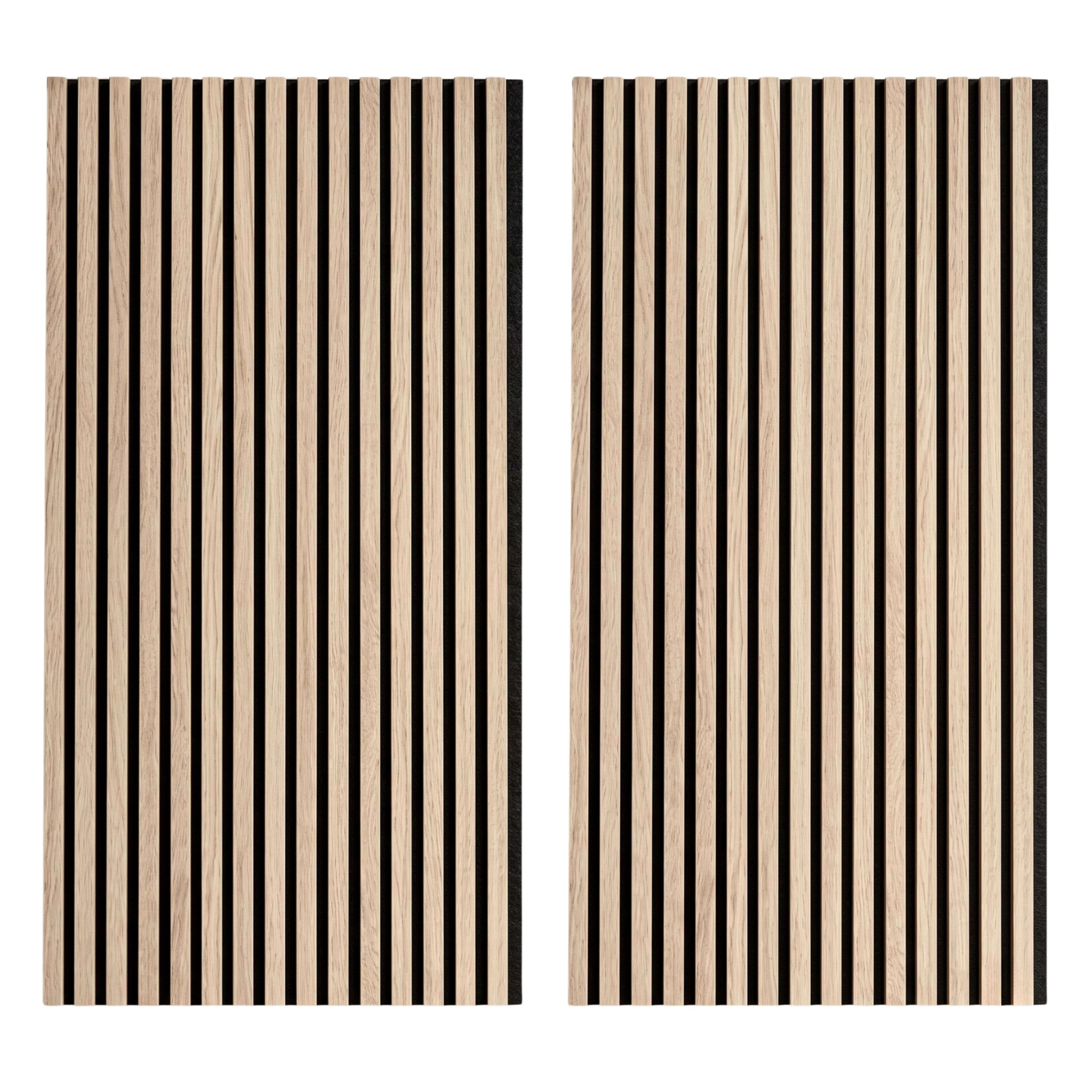 Pack de 2 Paneles Acústicos Silence Roble Nordish y Negro 60x120 cm