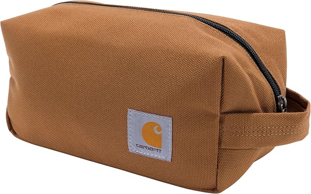 Carhartt Kit de voyage durable, Organisez les essentiels W/le sac de toilette sans résistance à l'eau, Carhartt Brun, Taille unique, Kit de voyage durable, Organisez les essentiels W/le sac de toilette de la résistance à l'eau