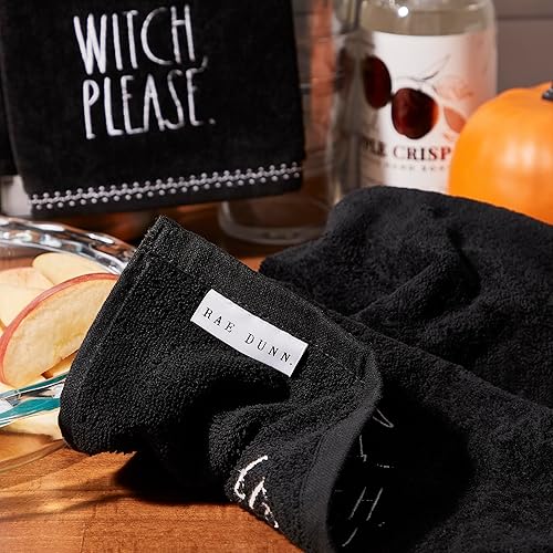 Miniatura 4 de Rae Dunn Toallas de mano, toalla de mano decorativa bordada para cocina y baño, 100% algodón, altamente absorbente, paquete de 2, 16 x 26 pulgadas,