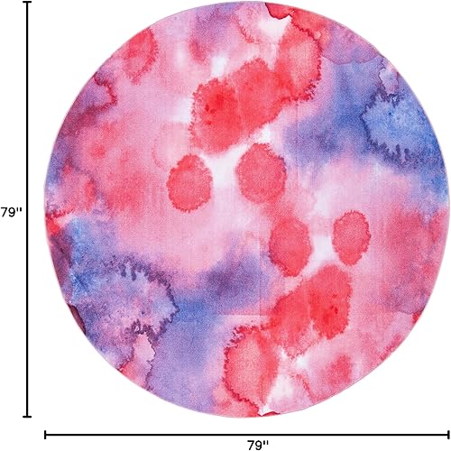 Miniatura 7 de SAFAVIEH Paint Brush Collection - Alfombra de pasillo, 2.2 x 8 pies, fucsia y lavanda, no desprende pelusa, lavable a máquina y antideslizante,