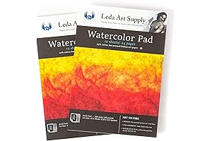Leda Hot Pressed Watercolor Paper Jumbo Double Pack provides a Perfectly Smooth...