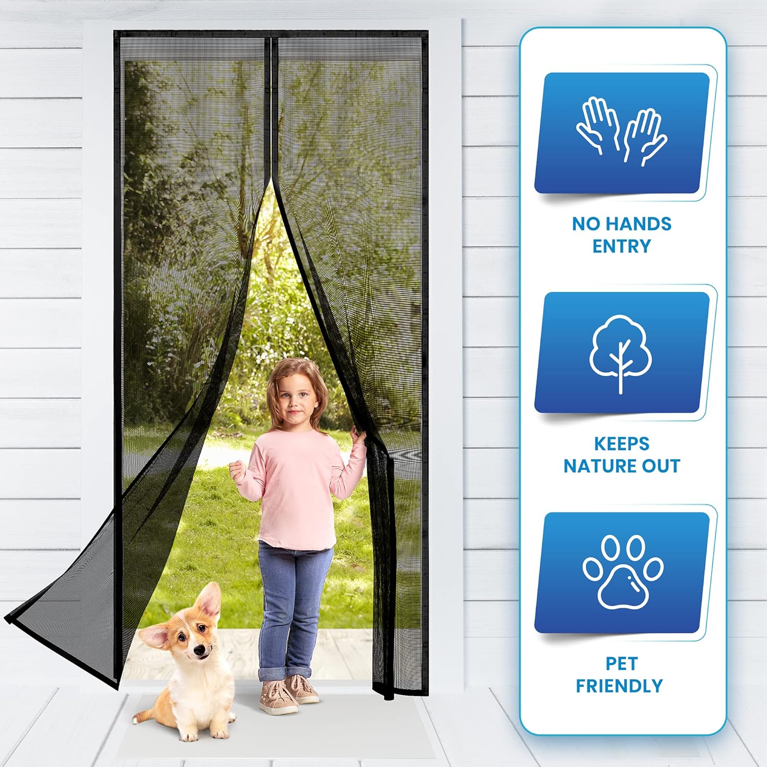 Flux Phenom Upgraded Magnetic Screen Door & Everlasting Comfort 6L Humidifier Bundle - Enjoy Fresh Air and Improved Humidity