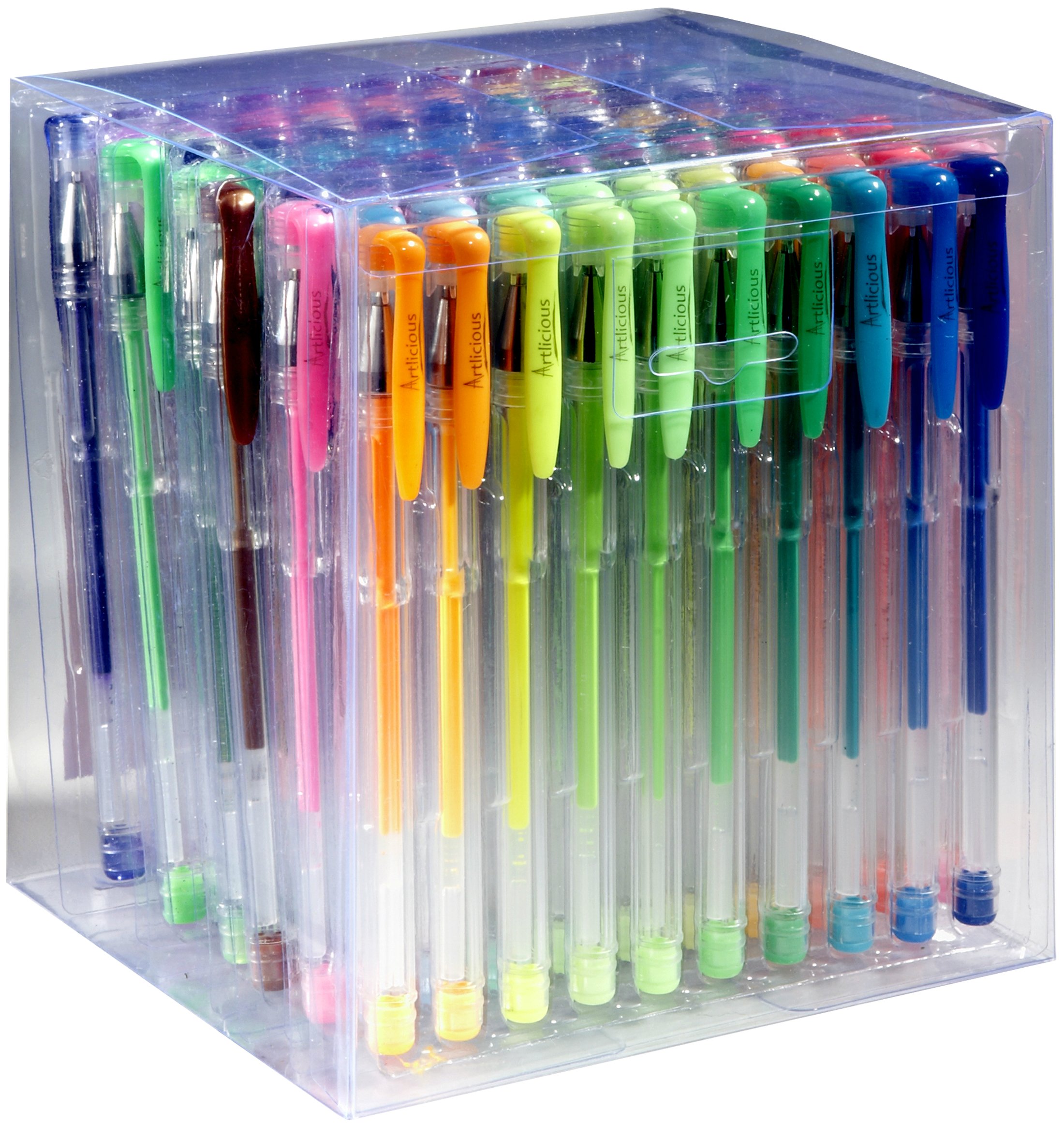 Artlicious ULTIMATE 100 Unique Gel Pens Set Non Toxic & Acid Free