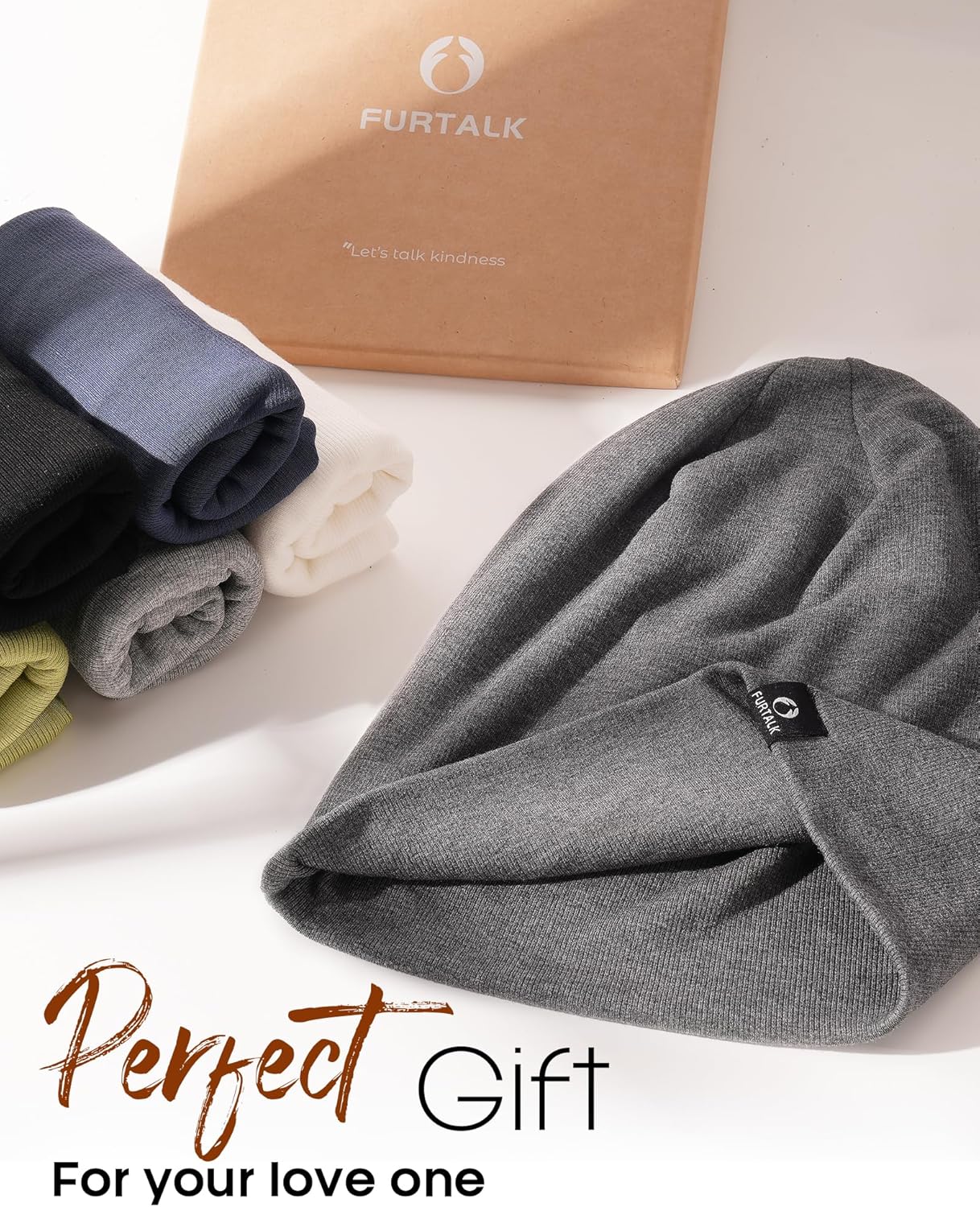 FURTALK Slouchy Beanie for Men Women Soft Knit Stretchy Skull Cap Stylish & Warm - Image 6