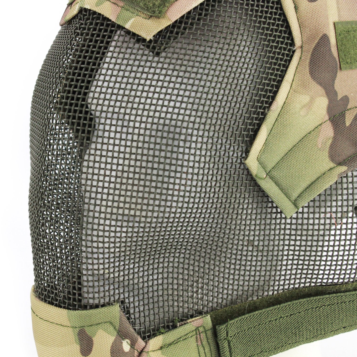 Máscara táctica de airsoft, ajustable, máscara de protección de malla completa con protección para los oídos para juegos de CS al aire libre, caza, Halloween, paintball, hockey, disfraz de cosplay
