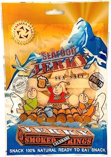Cantina Star Smoked Rings Calamari Jerky 80g - Savory Smoky Squid Snack, Non-Fishy Flavor