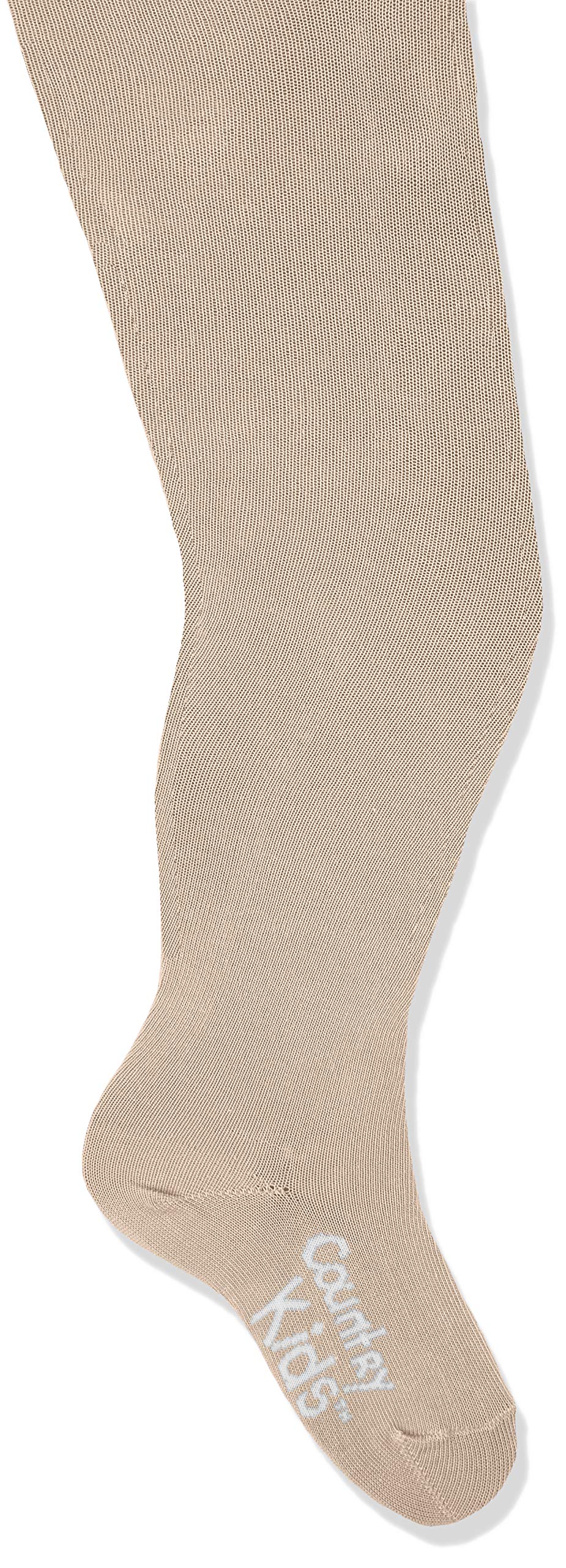 Country Kids Girl's Luxury Cotton Tights Plain Tights, Brown (Camel N/A), One Size (Manufacturer Size: 12-15)