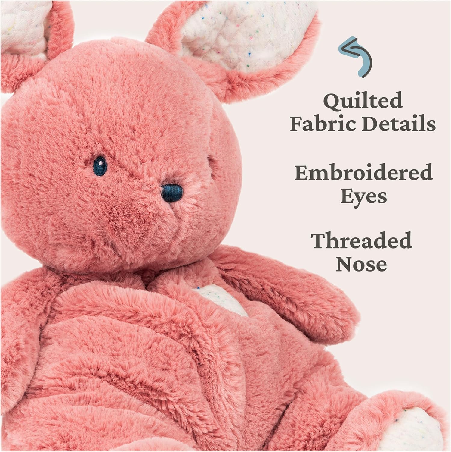 GUND Baby Oh So Snuggly Bunny Stuffed Animal, Bunny Toddler Toy, Dusty Rose Pink, 12.5"