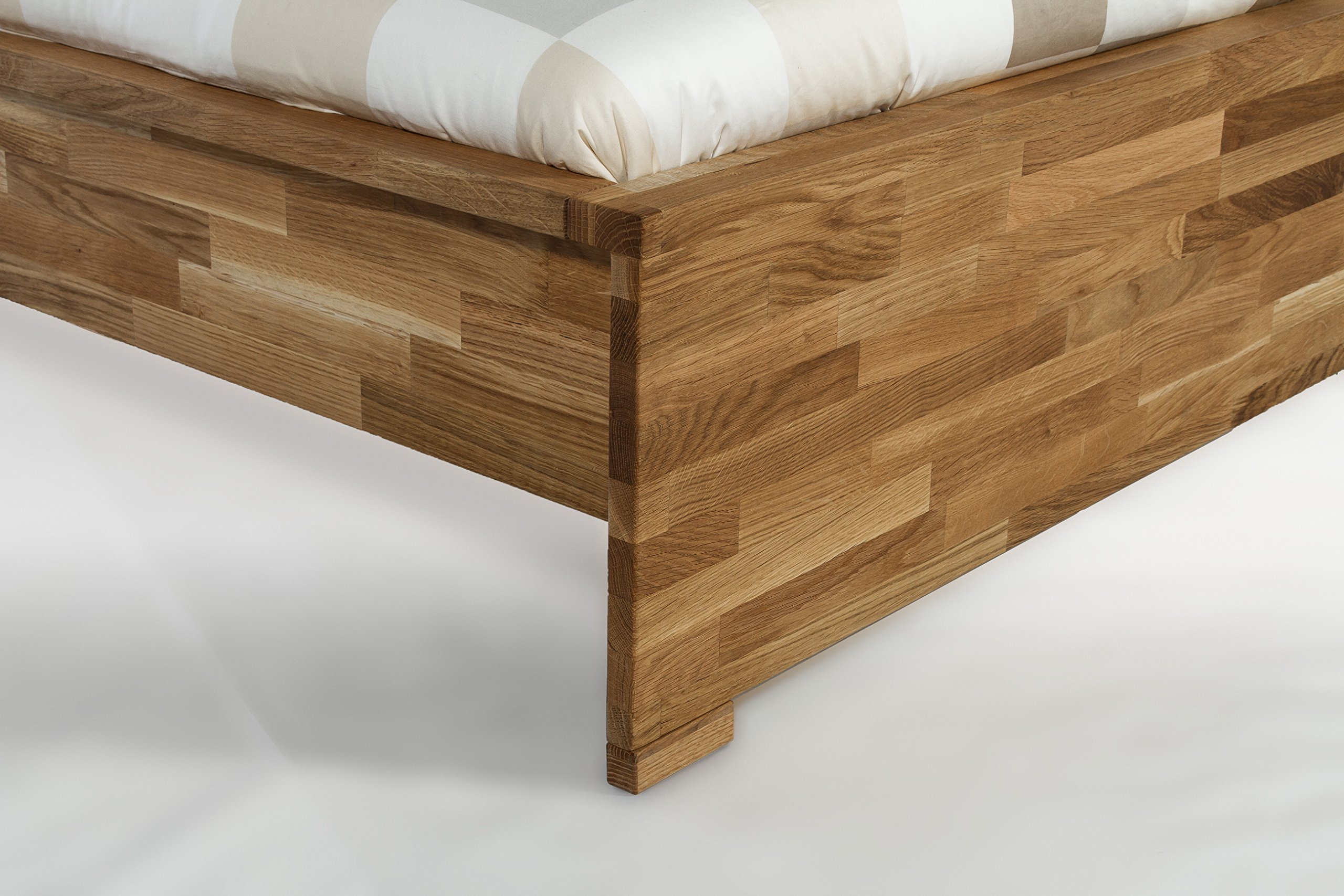 Letto matrimoniale in legno massello di rovere, modello Firenze, in confezione originale, tutte le misure disponibili