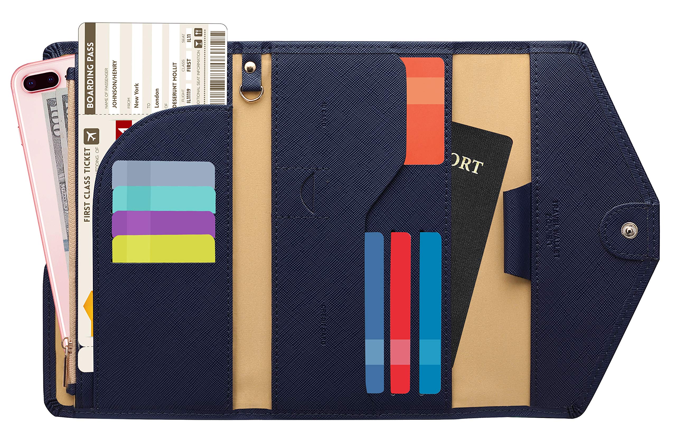 Zoppen Multipurpose Rfid Blocking Travel Passport Wallet (Ver.4) Tri