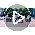 4 Pieces Patio Conversation Set, Outside Rattan Sectional Sofa, Cushioned Furniture Set, Wicker Sofa Ideal for Garden, Porch, Backyard, Grey Color Rattan and Light Grey Cushion