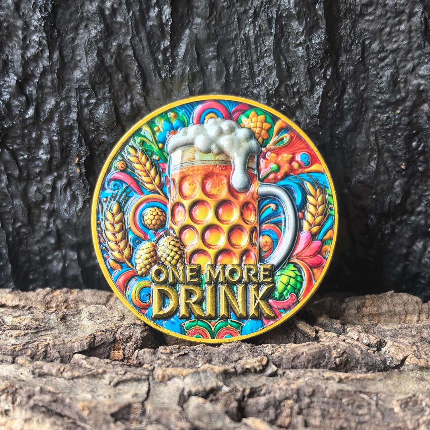 “One More Drink vs Party's Over” Night Out Decision Coin - Fun Party Dilemma Token, High Relief Enamel Zinc Alloy Collectible, for Nightlife & Social Moments image 5