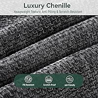 Vista 4 de Sofá Modular Seccional Nube para Sala de Estar - Juego de Sofás de Chenilla Convertible de 4 Plazas de 130'' con Otomana, Sofás de Compresión sin