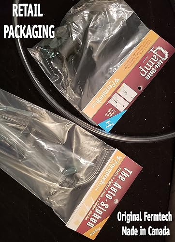 Miniatura 5 de Fermtech Auto-Siphon Mini 15" con 6 pies de tubo, abrazadera de cepillo  Vino Cerveza KOmbucha Easy Siphon. Sistema FastRack ing