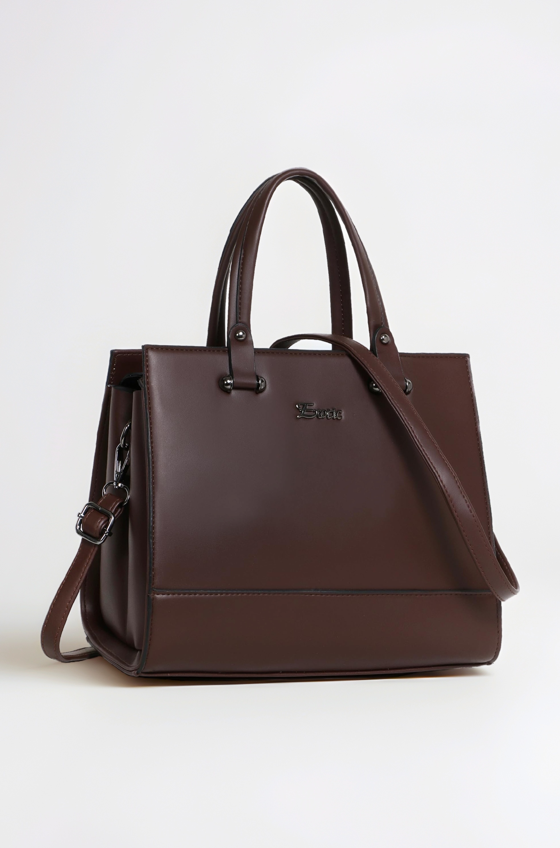 Women Feminina Solid Top Handle Tote Hand Bag