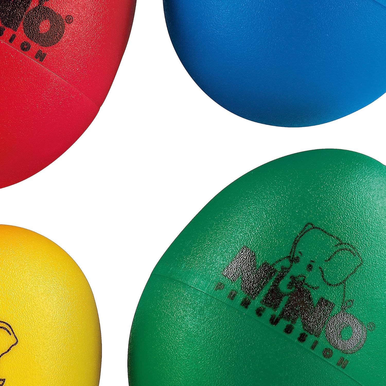 Nino Percussion Plastic Egg Shaker Set, 4 Pieces - For Classroom Music or Playing at Home, 2-YEAR WARRANTY (NINOSET540),Red, Blue, Green, Yellow