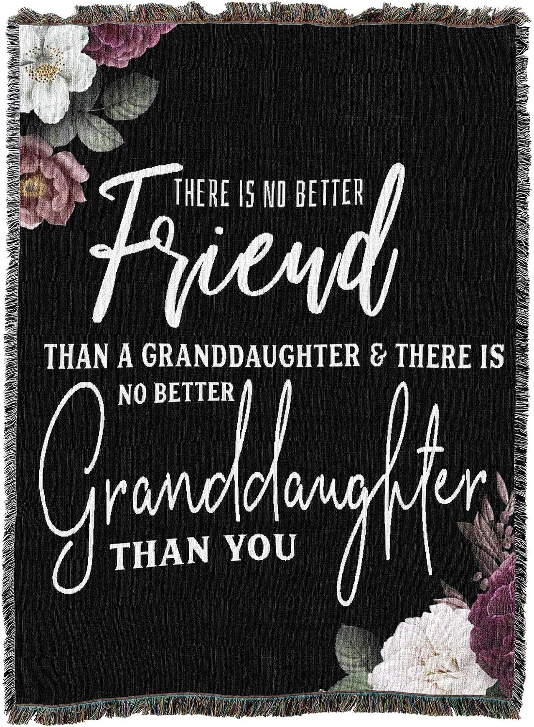 Pure Country Weavers There is No Better Friend Than a Granddaughter Blanket - Gift Tapestry Throw Woven from Cotton - Made in the USA (72x54)
