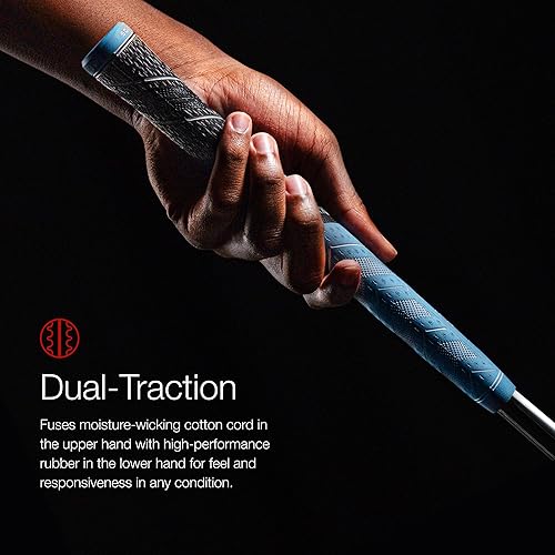 Miniatura 3 de Golf Pride MCC Plus4 Golf Club Grip - All-Weather Hybrid Grip with Larger Lower Hand - Brushed Cotton Cord & Pebbled Texture - Grey