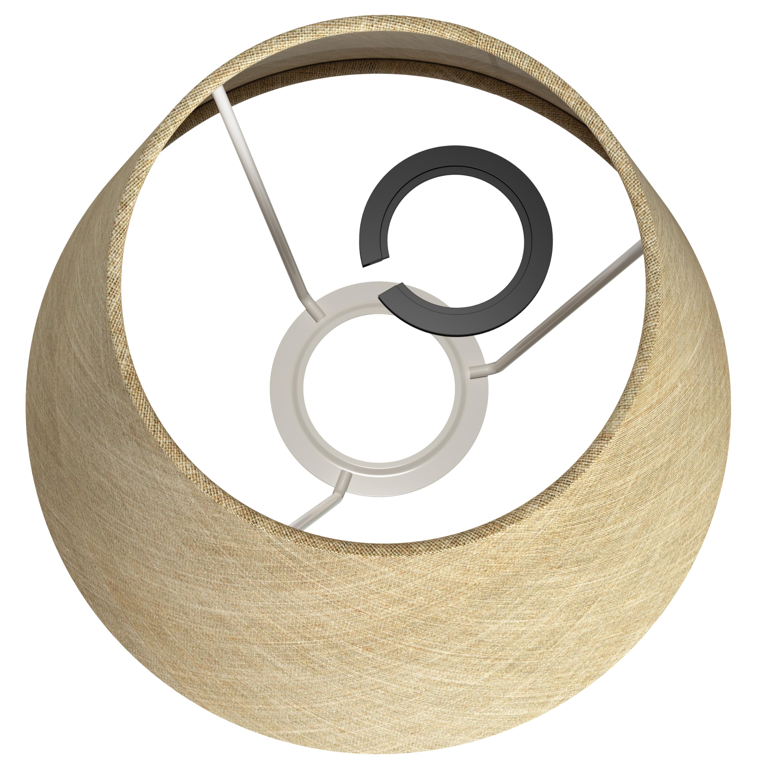 Abat-jour En Jute Naturel Beige 20cm – Style Textile Lin Et Chanvre – Neuf