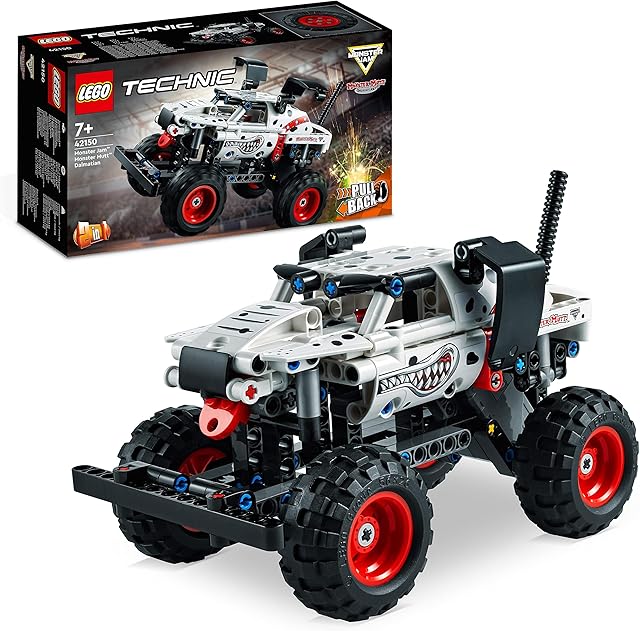 LEGO 42150 Technic Monster Jam Monster Mutt Dalmatian, Truck Toy for Boys and Girls Aged 7 Plus, 2in1 Pull Back Racing Toys, Birthday Gift Idea