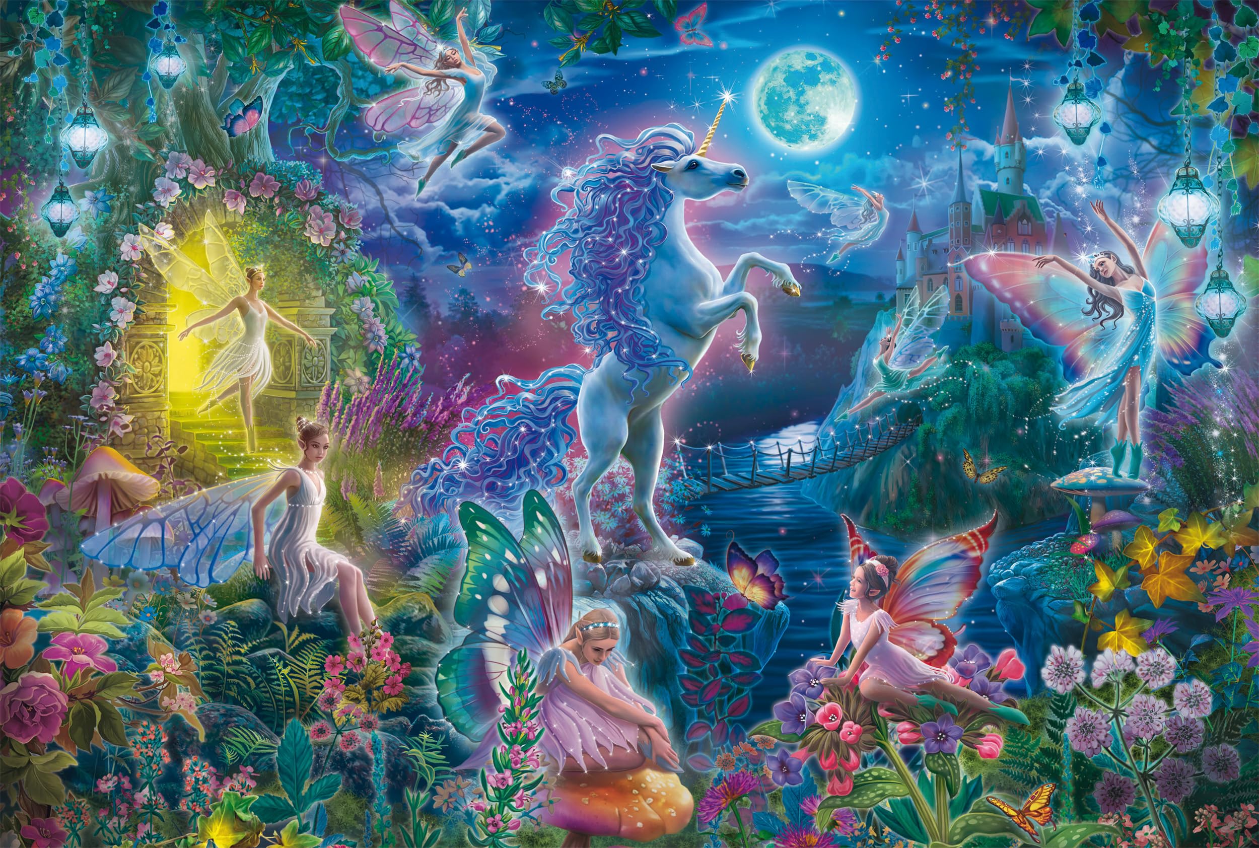 Schmidt Spiele 56576 The Fairy Tale of the Unicorn, 150 Pieces Children's Puzzle Made of Grass Cardboard