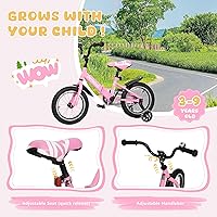 Vista 3 de Betterland Folding Kids Bike,14/16/18 Inch Children Bicycle with Training Wheels and Dual Handbrakes Toddler Sport Bicycle for 3-9 Years Old Boys