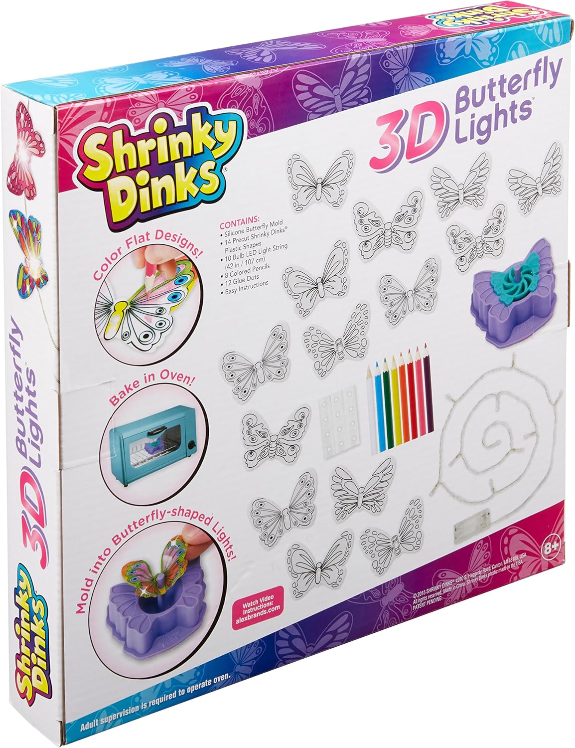 Shrinky Dinks 3D Butterfly Lights Kids Art and Craft Activity