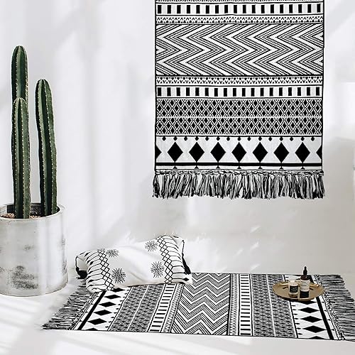 Miniatura 233 de IOHOUZE Alfombra lavable de 4 x 6 pies con parte trasera de goma antideslizante tejida para interiores y exteriores, alfombra para entrada