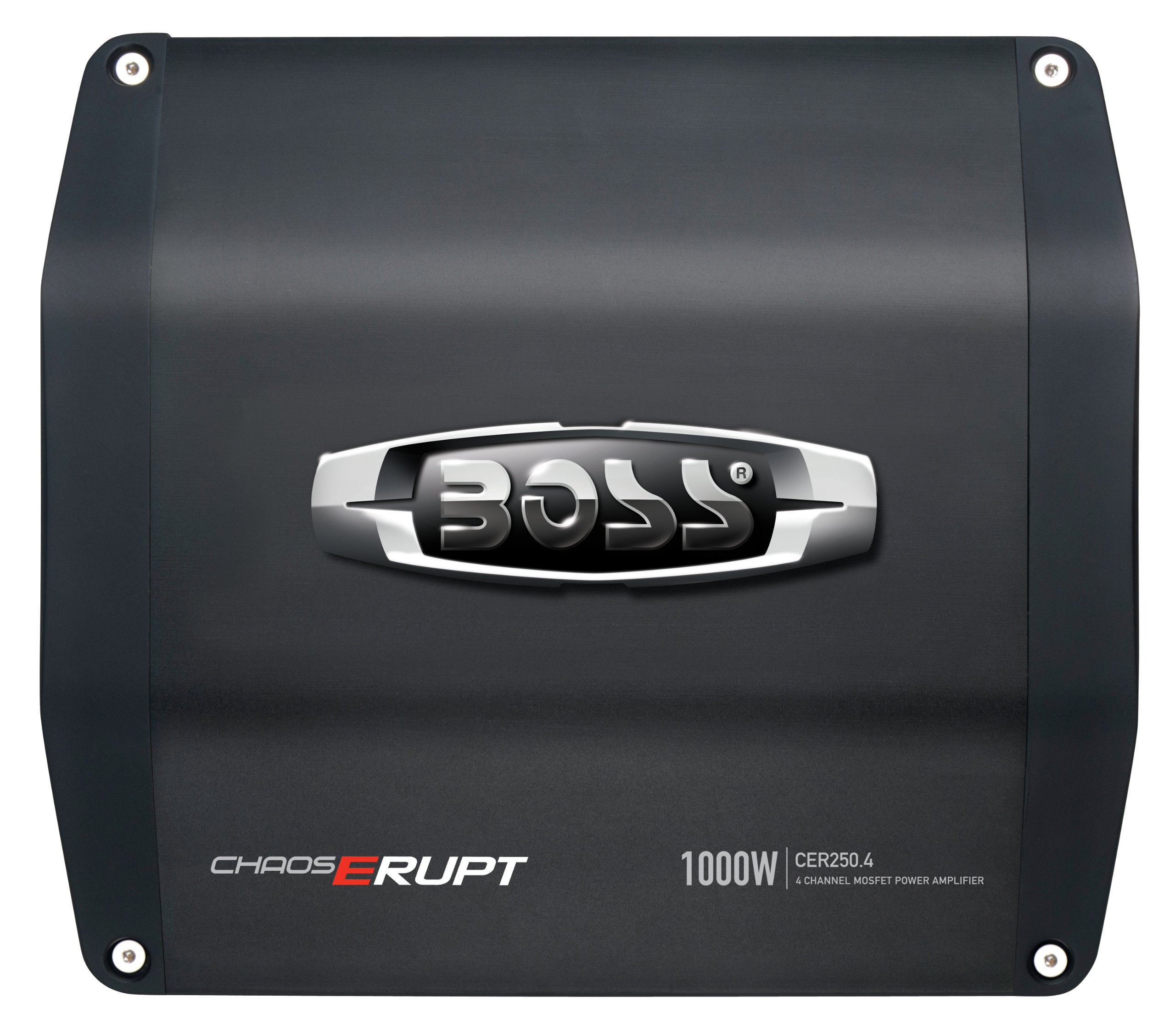 BOSS Audio Systems CER250.4 Chaos Erupt 1000-Watts Full Range Class AB 4 Channel 2-8 Ohm Stable Amplifier with Remote Subwoofer Level Control