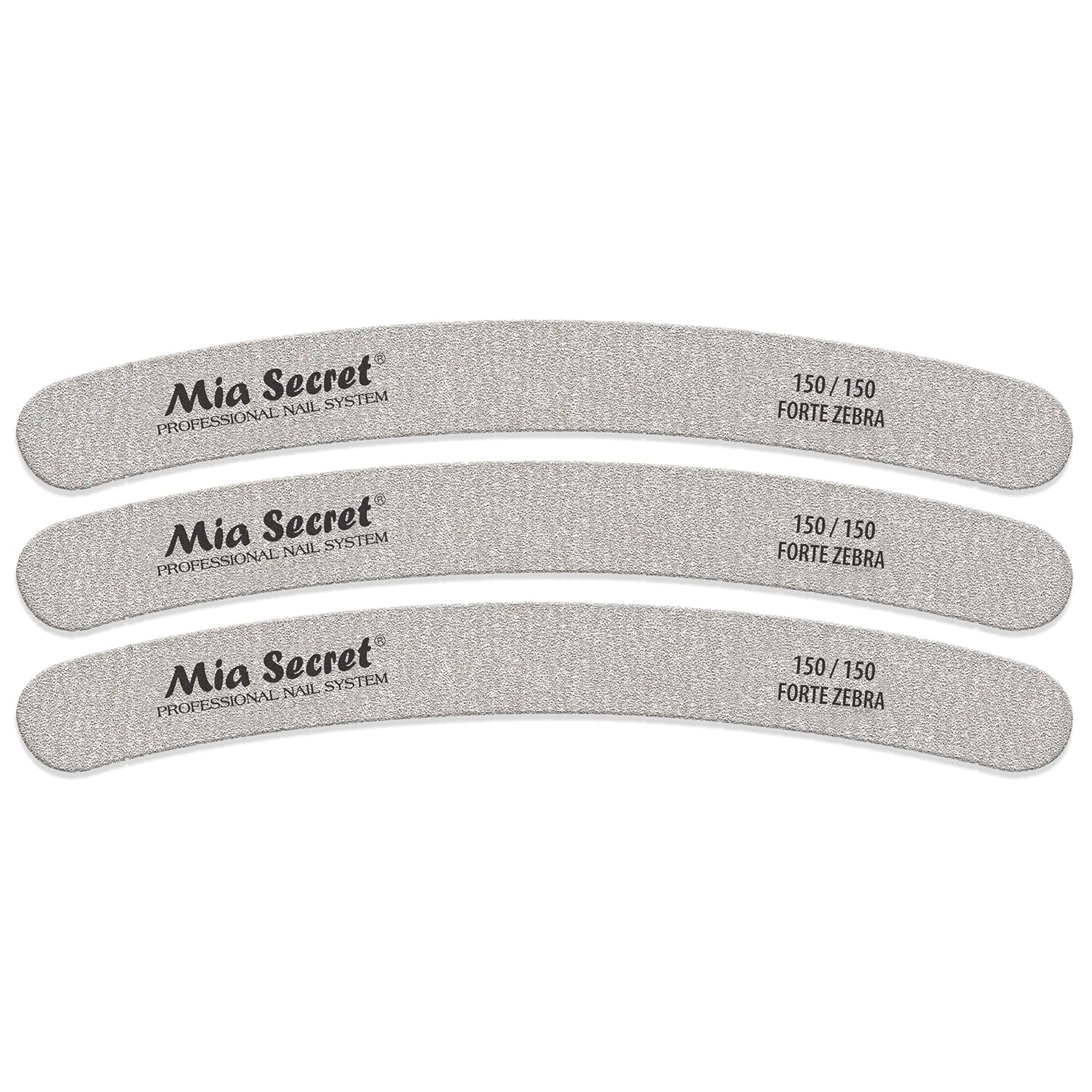 Forte Zebra Curve Nail File 150/150 Green Center 50 Pack