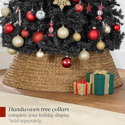 Miniatura 9 de Best Choice Products - Árbol de Navidad artificial negro completo de 7.5 pies, decoración de vacaciones para el hogar, oficina, decoración de fiesta