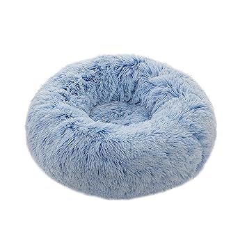 TORMAYS Pet Beds Donut Round Cushion Dog Bed Marshmellow Faux Fur Cuddler, Calming Fluffy Comfy Furry Cat Bed (20