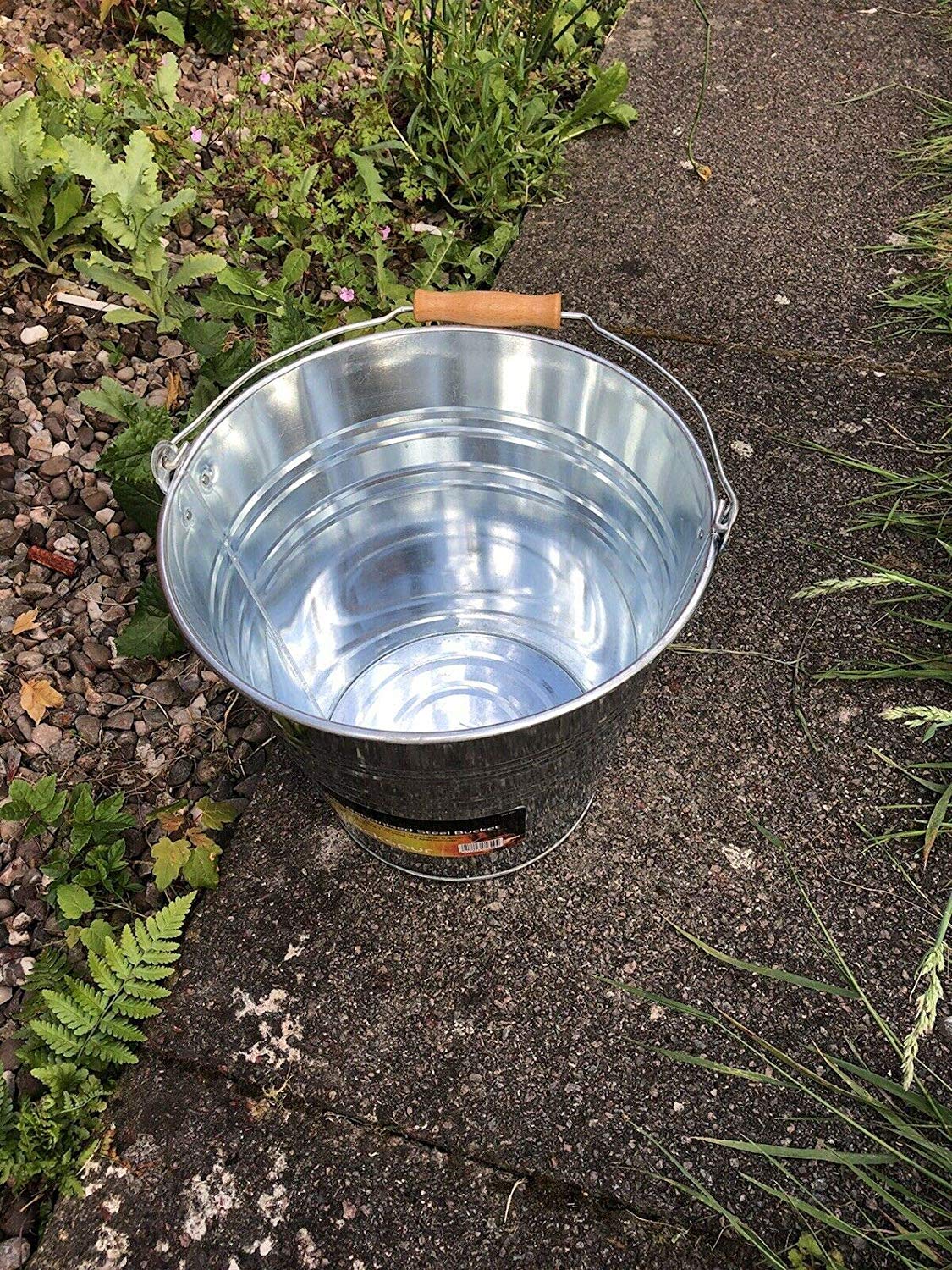 Srendi® Galvanised Ash Tidy Bucket General Purpose Metal Bucket