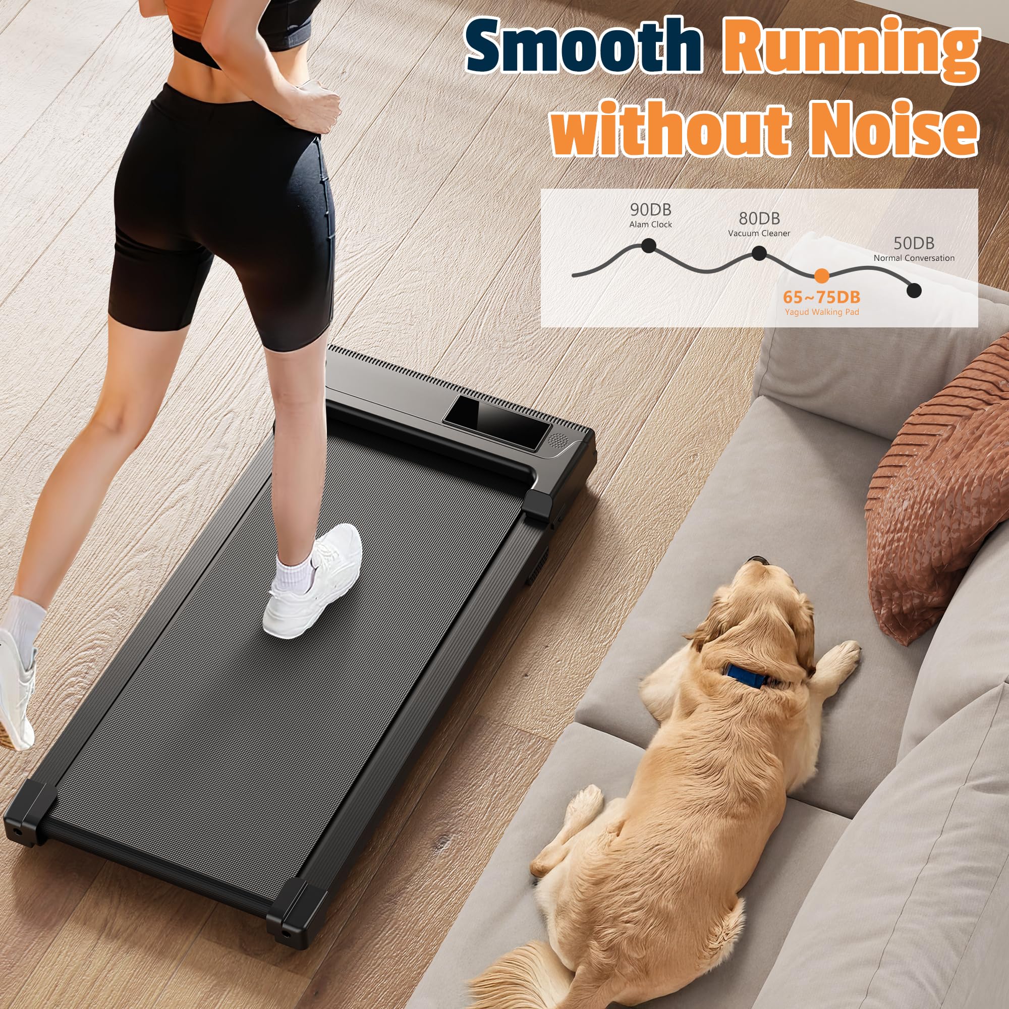 Tapis De Marche Compact 3 Modes – 1 à 6 Km/h – Écran LED Et Télécommande – Pour Maison Et Bureau – Hilomentor