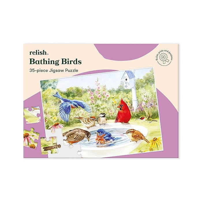 Buy Relish 35 Piece Bathing Birds Dementia Jigsaw Puzzle Puzzles