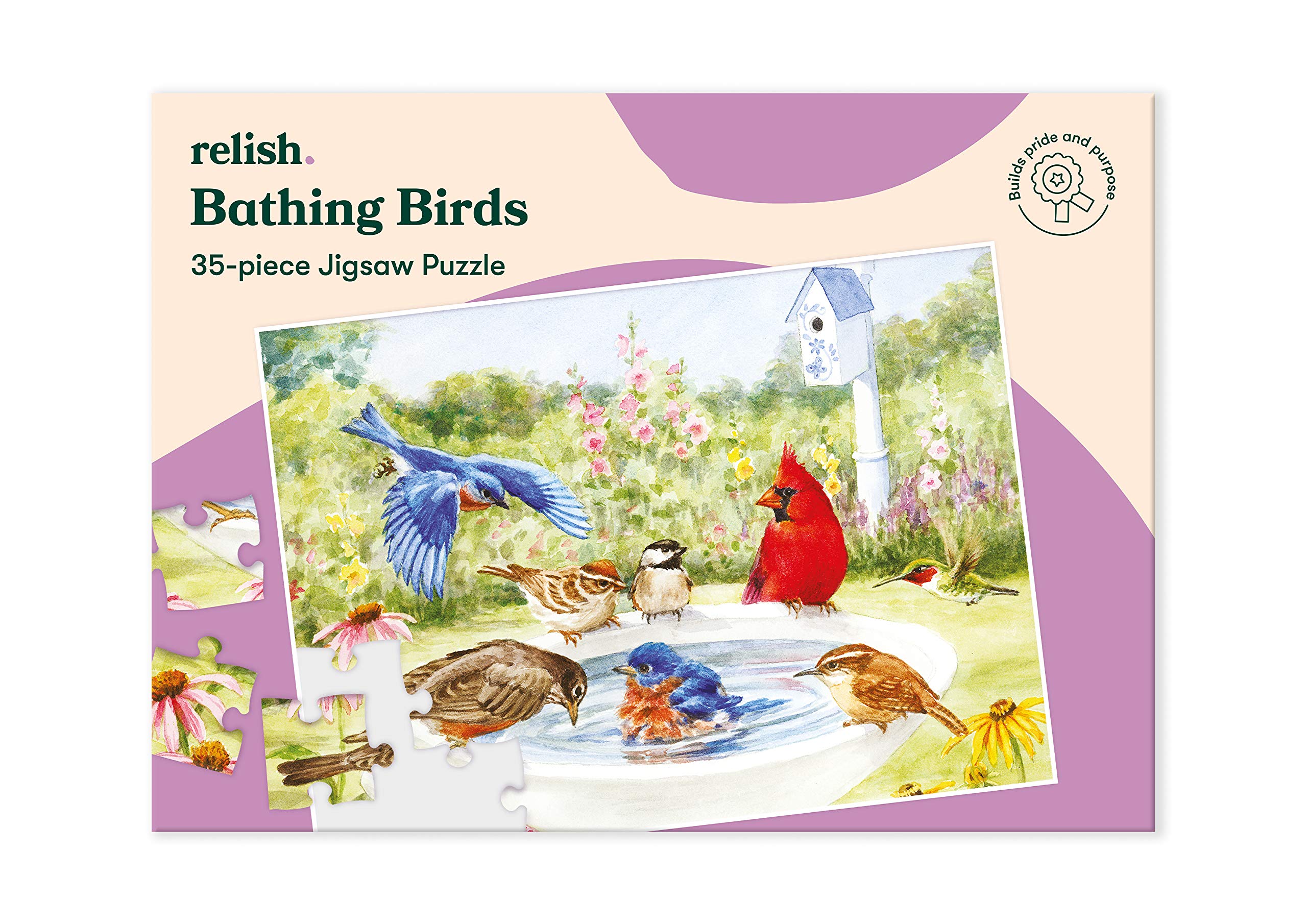 Buy Relish 35 Piece Bathing Birds Dementia Jigsaw Puzzle Puzzles Buy Relish 35 Piece Bathing Birds Dementia Jigsaw Puzzle Puzzles