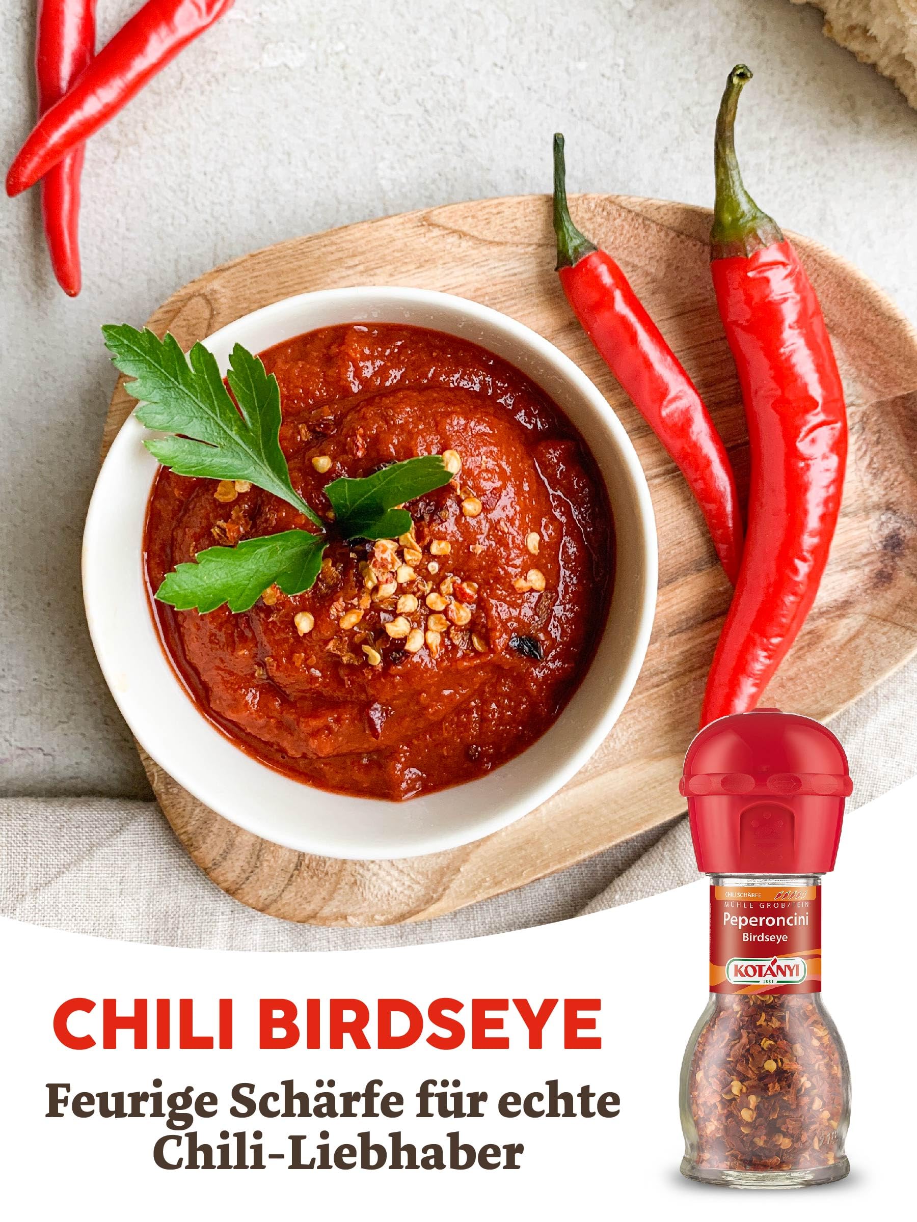 Biojoy BIO-Bird's Eye Chili, geheel en gedroogd (500 g), heel Chilipepers, extreem scherp