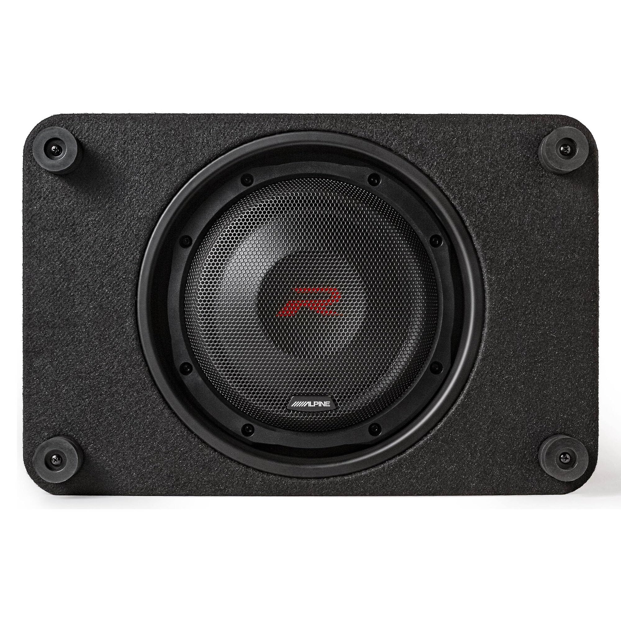 Alpine S2-A60M S-Series Class-D Amp w/Rux & RS-SB10 Single 10” R-Series Shallow Preloaded Subwoofer Enclosure