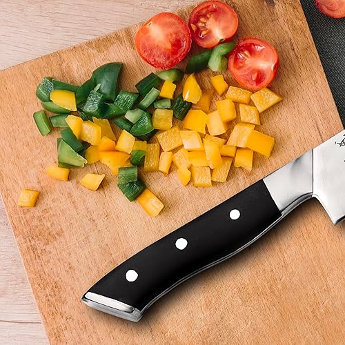 Miniatura 6 de Rider Krafts Cuchillo de chef  Cuchillo de cocina afilado de 8 pulgadas, cuchillo de chef de acero inoxidable de alto carbono, mango ergonómico,