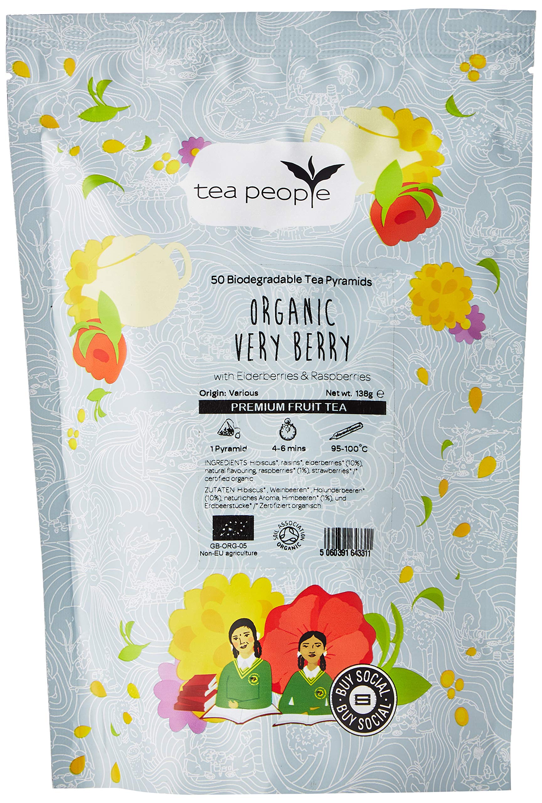 Tea People Organic Very Berry - 50 Pyramid Refill Pack