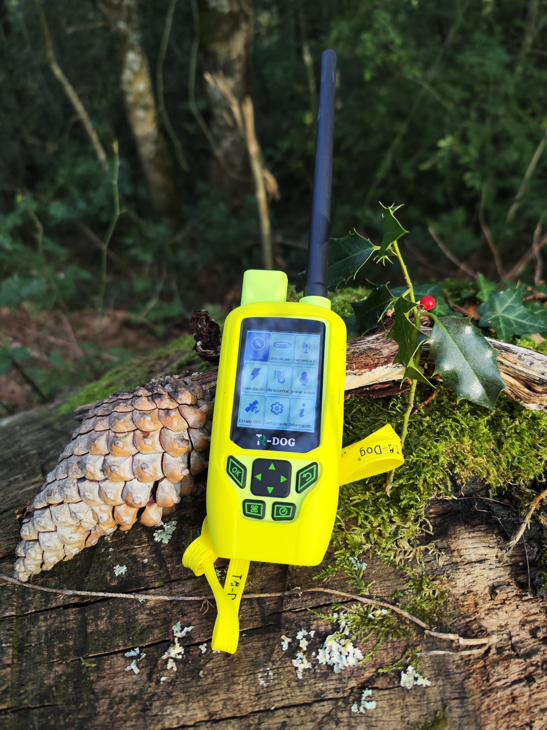 IOCUS Apolo Localizador GPS con App Oficial, IPX7, Collar Transmisor y Mando Receptor, Batería 3500 mAh, Autonomía hasta 60 Horas