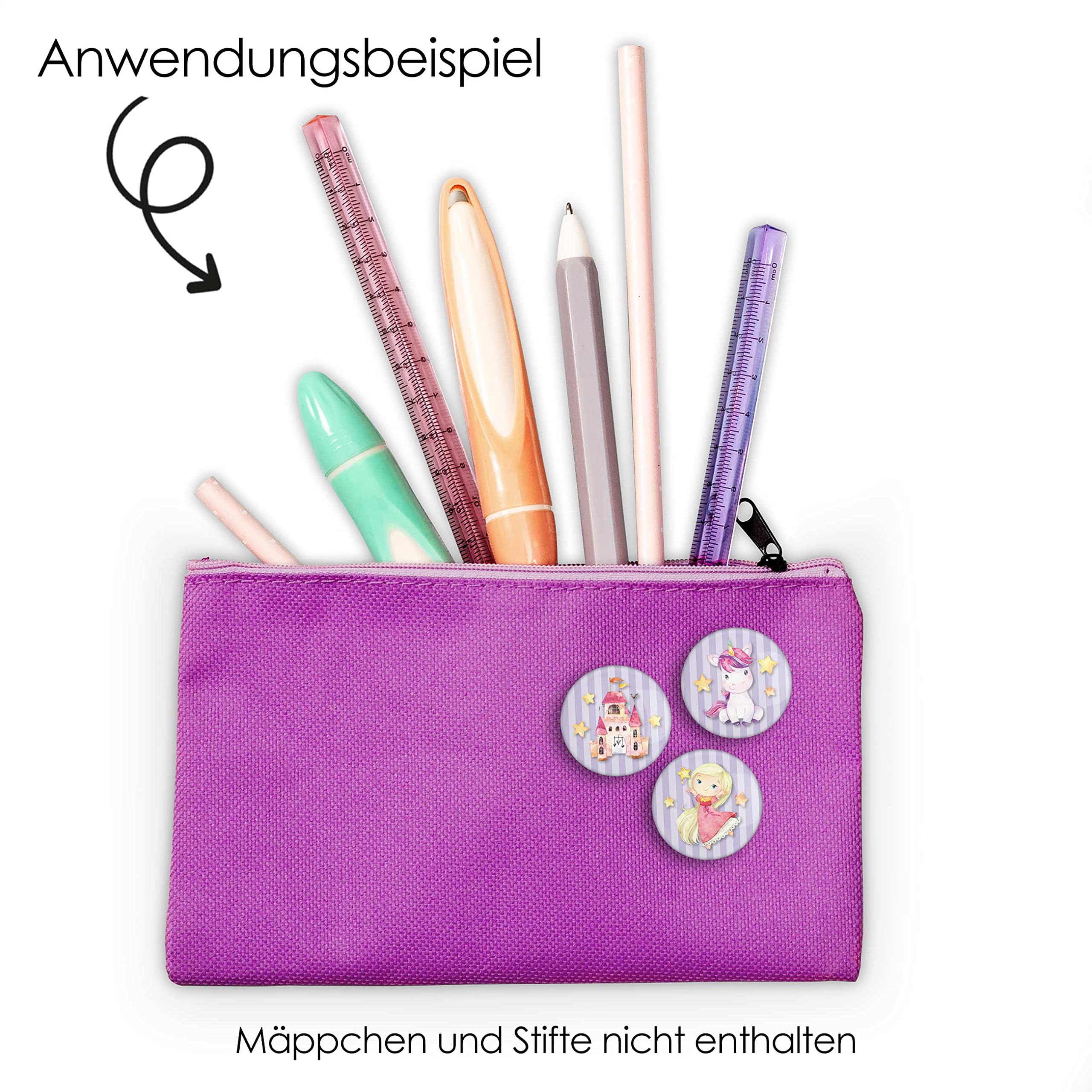 Lot 8 Mini-Boutons Sirène 25mm – Décoration Trousse Ou Sac – Cadeau Anniversaire Enfant